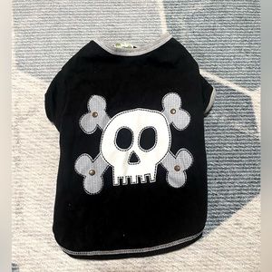Wag-A-Tude NWOT Black Skeleton Cotton Dog Clothing
